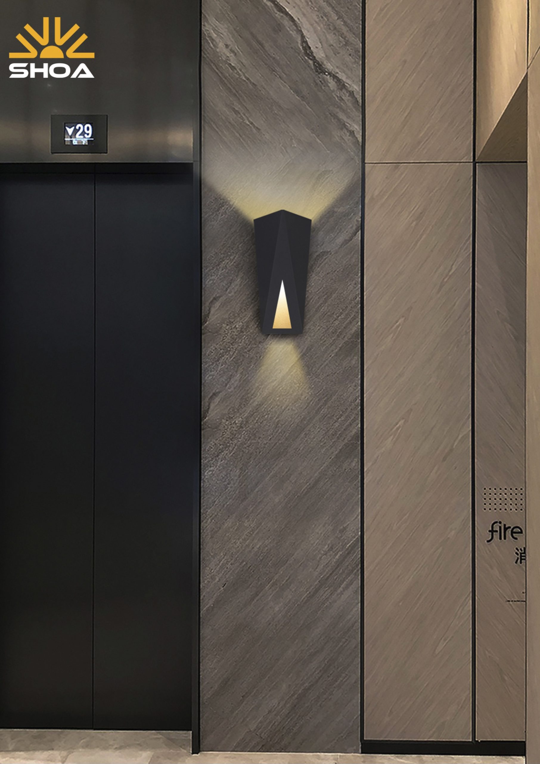 چراغ دیواری شعاع مدل SH-102-14W